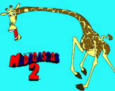 Dibuix Madagascar 2 Melman 2 pintat per xenia julia