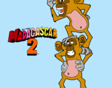 Dibuix Madagascar 2 Manson i Phil pintat per marta  burgaya  bufi