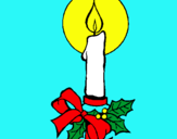 Dibuix Espelma de nadal pintat per Júlia  sanchez