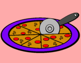 Dibuix Pizza pintat per Clàudia