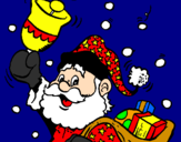 Dibuix Santa Claus i la seva campana  pintat per jOEL