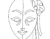 Dibuix Màscara italiana pintat per MARIA  