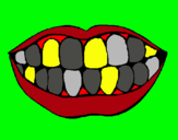 Dibuix Boca i dents pintat per La dentadura de la Carla