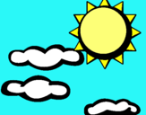 Dibuix Sol i núvols 2 pintat per yaiza