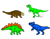 Dibuix Dinosauris de terra pintat per andreu puig-gròs munté