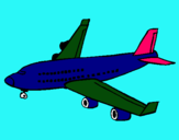 Dibuix Avió de passatgers  pintat per tomeu