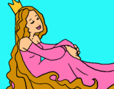Dibuix Princesa relaxada pintat per wappa soy la mejor!!!