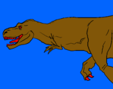 Dibuix Tiranosaure rex pintat per edu