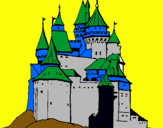 Dibuix Castell medieval pintat per iker velasco