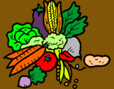 Dibuix verdures pintat per marc fradera