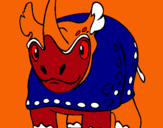 Dibuix Rinoceront  pintat per tomeu