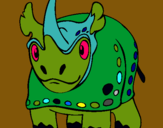 Dibuix Rinoceront  pintat per oriol