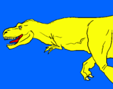 Dibuix Tiranosaure rex pintat per Vicent J-M.-M.