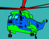 Dibuix Helicòpter al rescat  pintat per Vicent J-M.-M.