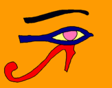 Dibuix Ull Horus pintat per ADRIA NA