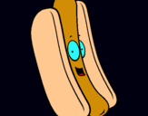 Dibuix Hot dog pintat per marc fradera