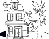Dibuix Casa fantansma pintat per ALEIX