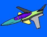 Dibuix Jet pintat per pol