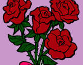 Dibuix Ram de roses pintat per nraH13