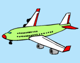 Dibuix Avió de passatgers  pintat per JÚLIA DUARTE