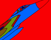 Dibuix Avió de caça pintat per miquel