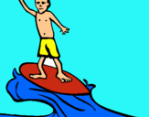 Dibuix Surfista pintat per adriano
