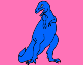 Dibuix Tiranosaurios rex  pintat per Anna i Gerard Toneu