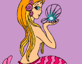 Dibuix Sirena i perla pintat per wappa te amoo  :D