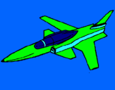 Dibuix Jet pintat per Vicent J-M.-M.