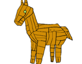 Dibuix Cavall de Troia pintat per eudald