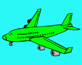 Dibuix Avió de passatgers  pintat per dani sarrión clark
