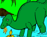 Dibuix Dinosaure menjant pintat per Nil Escolà