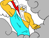 Dibuix Déu Zeus pintat per zeus