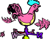 Dibuix Banderoles i gall pintat per Marta