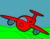 Dibuix Avió aterrant  pintat per laura