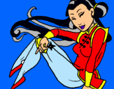 Dibuix Princesa ninja pintat per Roser