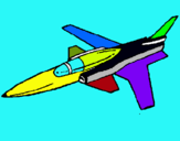 Dibuix Jet pintat per nil a
