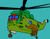 Dibuix Helicòpter al rescat  pintat per manel