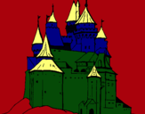Dibuix Castell medieval pintat per arnu