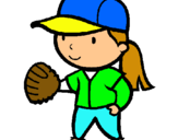 Dibuix Jugadora de beisbol  pintat per gemma