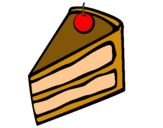 Dibuix Pastís de poma pintat per pastís