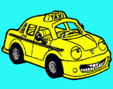 Dibuix Herbie taxista pintat per JÚLIA LL.