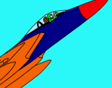Dibuix Avió de caça pintat per rocfont