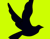 Dibuix Colom de la pau al vol  pintat per jgfdsghjkigu