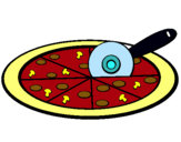 Dibuix Pizza pintat per carlota