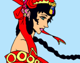 Dibuix Princesa xinesa pintat per lapalove