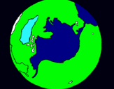 Dibuix Planeta Terra pintat per julia