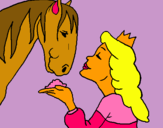 Dibuix Princesa i cavall pintat per laia