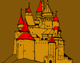 Dibuix Castell medieval pintat per guillem