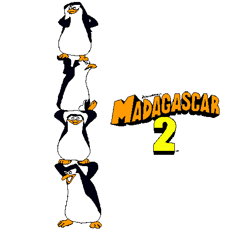 Dibuix Madagascar 2 Pingüins pintat per Eric